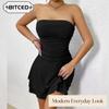 Women's Fashion Summer Spring Solid Color Print Sleeveless Casual Dresses