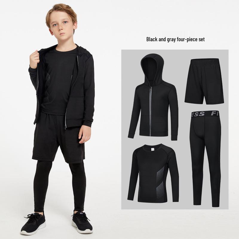 Unisex Quick-Dry Sports Set: Basketball, Football, Fitness, Running, Yoga - Men's/Women's/Children's Autumn & Winter Training Gear
