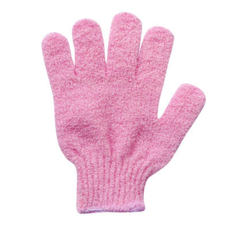 2Pcs 2-in-1 Exfoliating Bath Gloves Massage Peeling Shower Scrub Mitts for Full Body Skin Smoothing Care