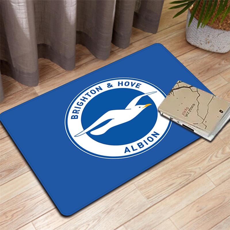 Brighton Hove Albion Pattern Rug Floor Mat for Living Room or Bedroom Soft and Comfortable Carpet a Gift for Birthday and Holiday.