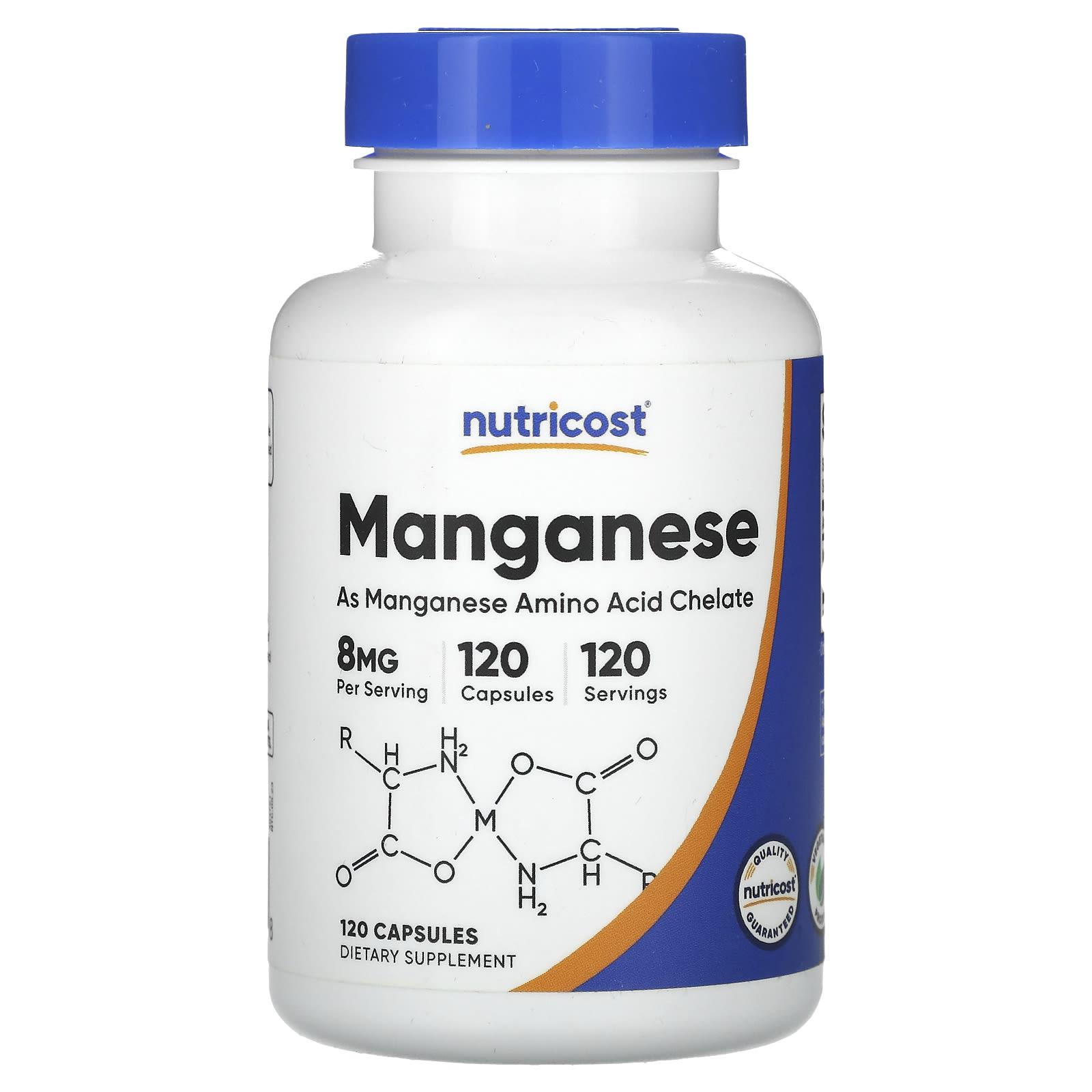 

Manganese, 8Mg, 120 Capsules