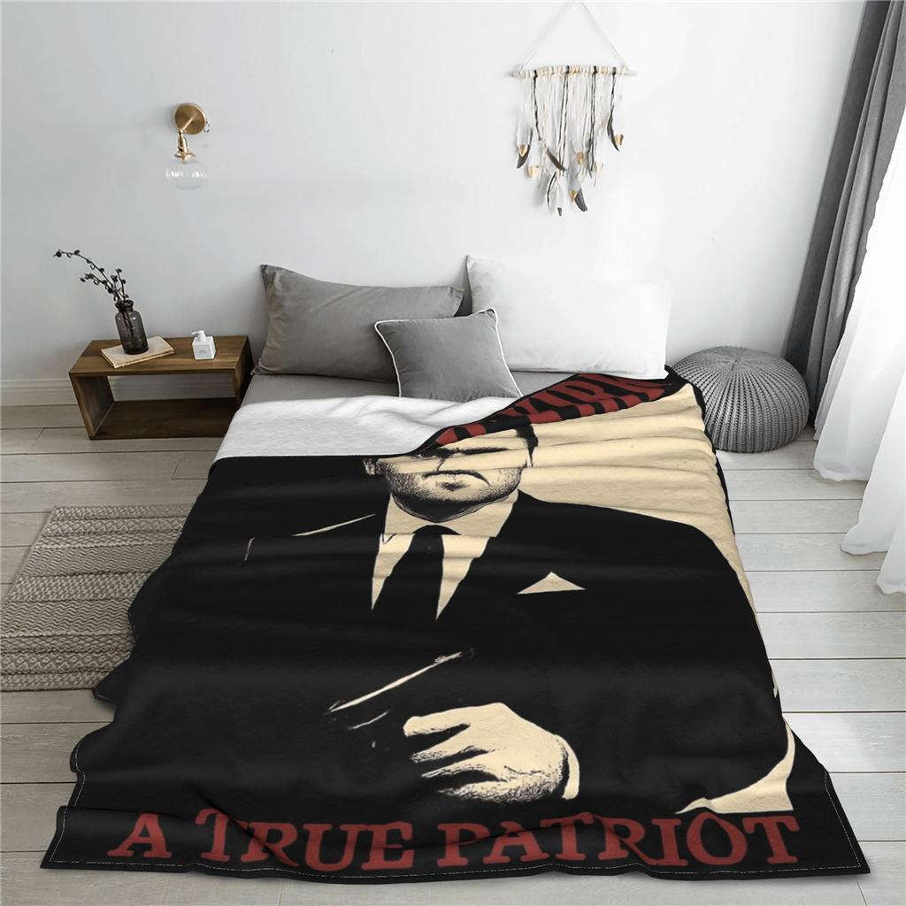 Charlie Kirk A True Patriot Blanket Quality Soft Warm Bedding Throws Spring Girls Boys Living Room Street Trend Bedspread
