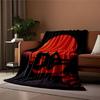 Silhouette against Red Light for all seasons blanket lunch break throw gift