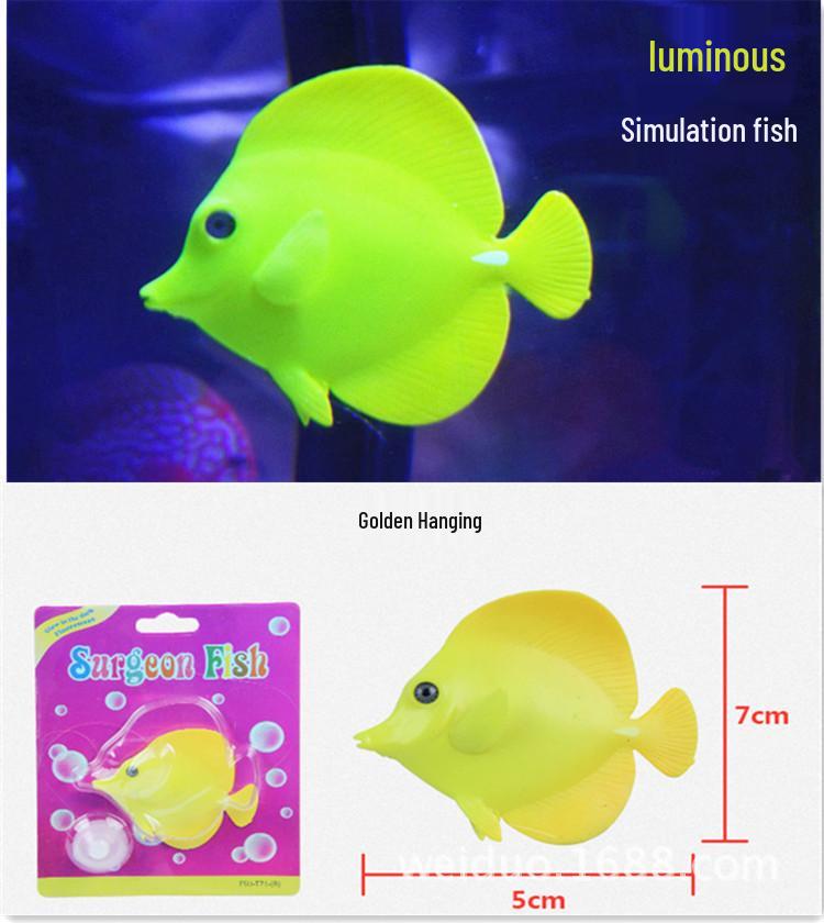 Aquarium Landscape: Swimming Luminous Plastic Fish Decorations