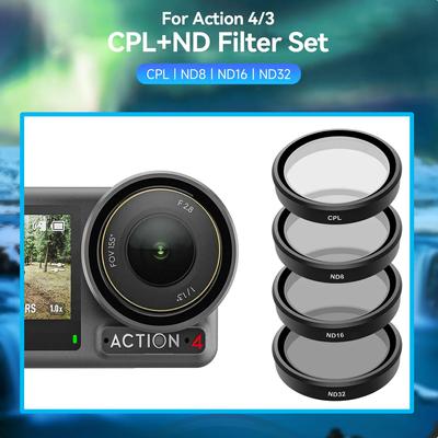 Für Dji Action 4 Kameraobjektiv-Filtersatz, für DJI Action 5 Pro-Filter, CPL-ND-Filter, optisches Glasobjektiv für DJI Action-Zubehör