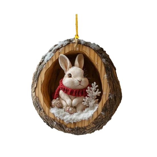 

Лесные животные Желуди Украшения Украшения для рождественской елки 2026 Акриловые лесные существа Подвесные украшения для домашнего декора Деревенские подарки 8 cm C