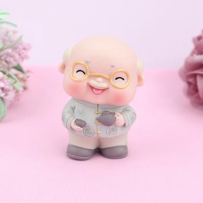 2396 Cute Elderly Couple Figures for Birthday Cake Decoration Figurine Baking Accessories