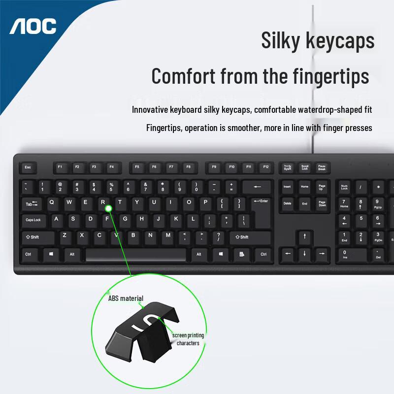 AOC KM160 Wired Keyboard and Mouse Combo