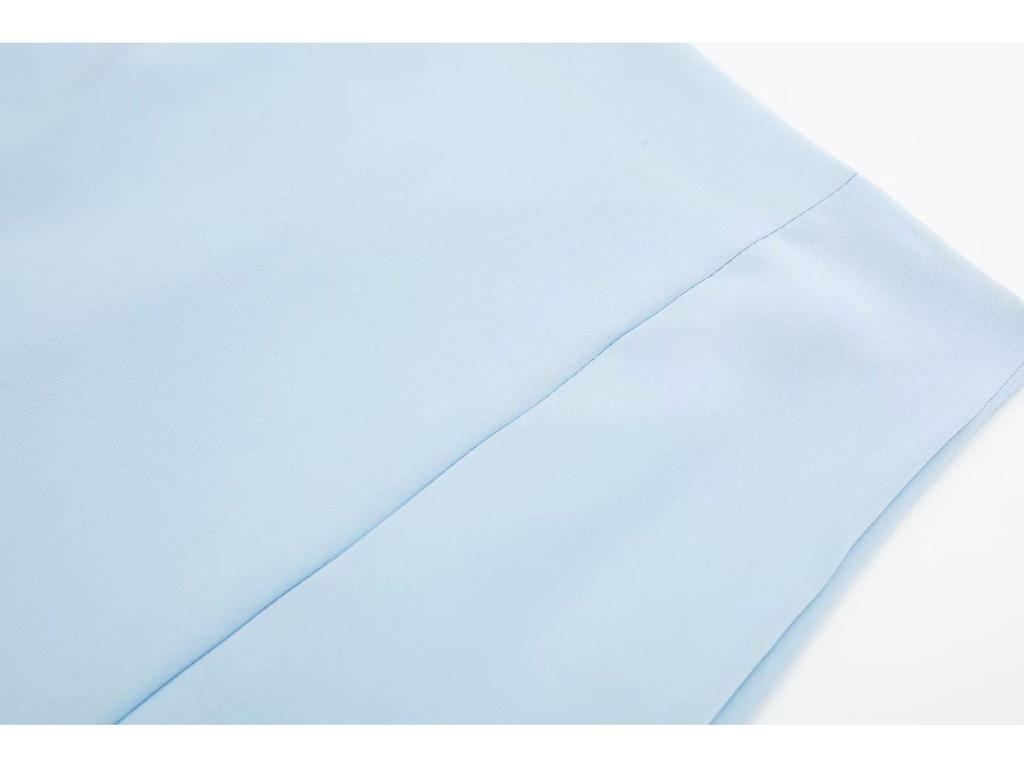 Otoño 2023 Skort de Cintura Alta Multicolor con Abertura en el Bajo para Mujer