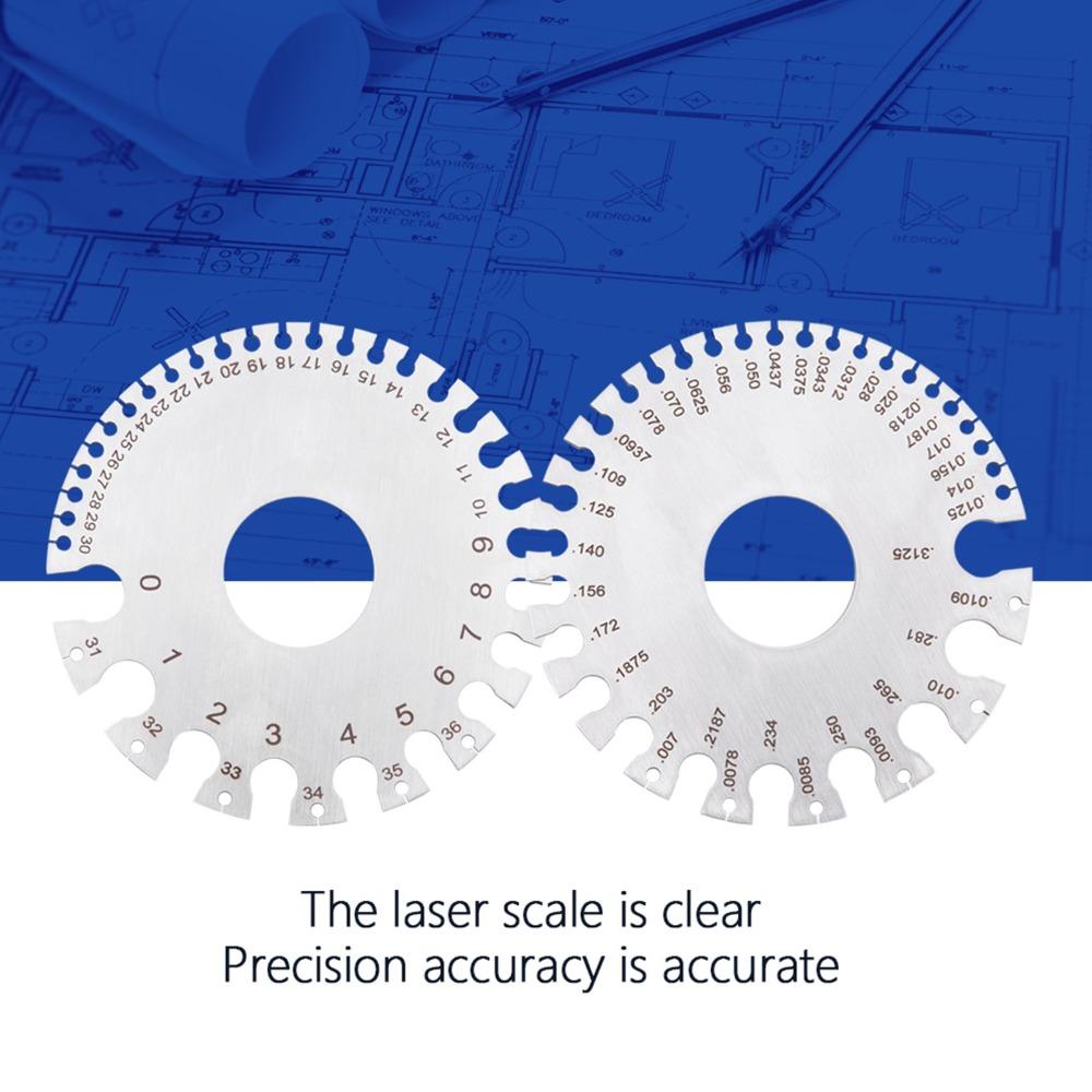 Metric and Imperial Scales Thickness Gauge  for Wire, Sheet Metal, Paper, Leather, Wood