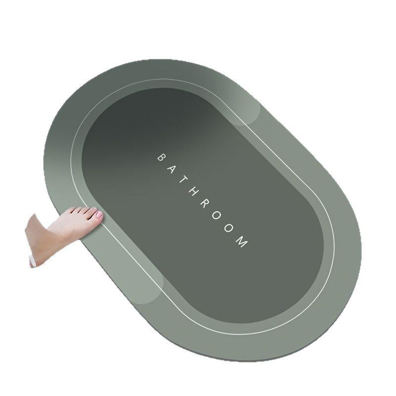 Nordic Style Bathroom Floor Mat Household Wear-Resistant Diatom Mud Floor Mat Water-Absorbing And Dirt-Resistant Toilet Floor Mat Easy To Take Care Of