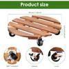 2Pcs Heavy Duty Flower Pot Mobile Tray Universal Wheel Mobile Base Round/Square Wooden Planter Tray Tree Flower Plants Stand