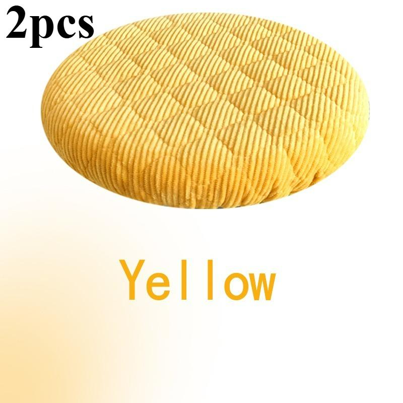 2pcs Thick Soft Round Stool Covers,Elastic Seat Cushions for Wood Iron Stool 25-30cm,Washable All-Season Chair Cover Dining Room