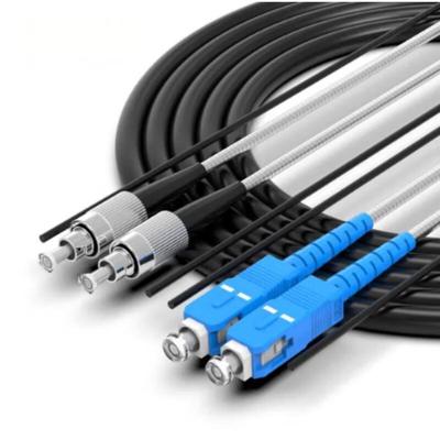 Qishao Telecom-Grade Outdoor Armored FC-SC Duplex Fiber Optic Patch Cable