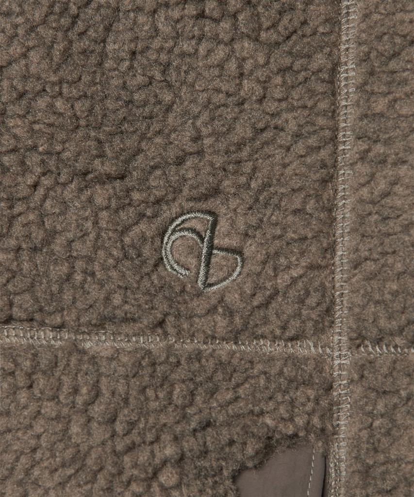Nomanual Trace Sherpa Fleece Jacket - Khaki Gray
