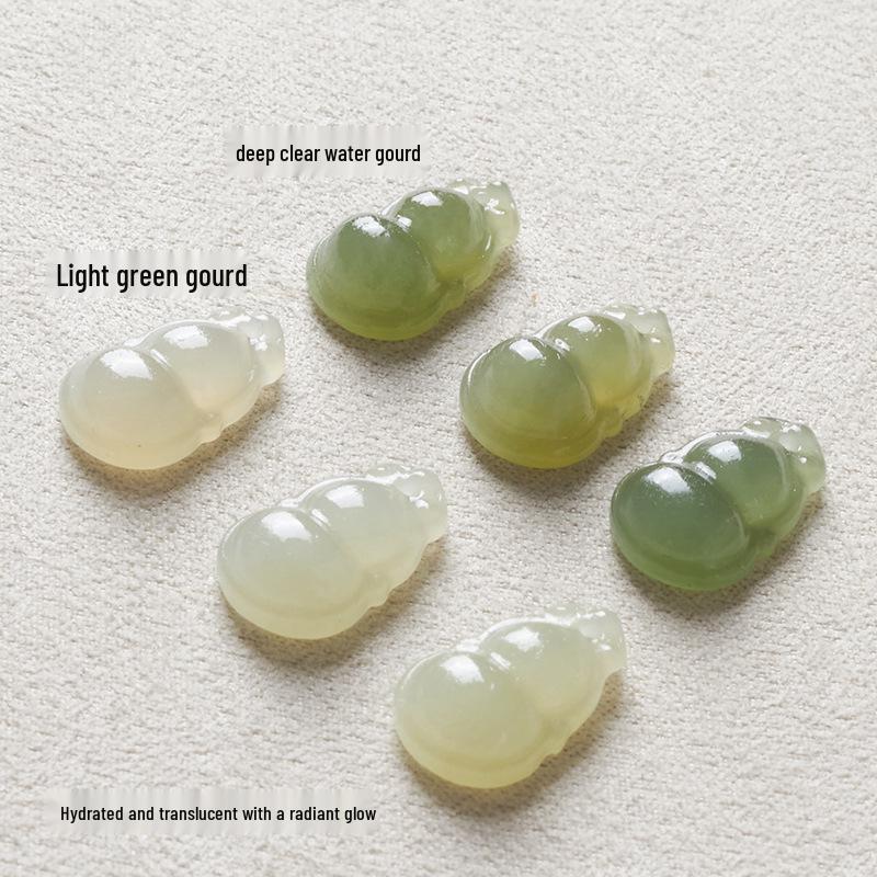 Hetian Jade Gourd Pendant for DIY Jewelry