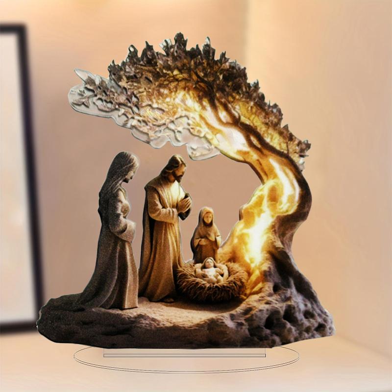 Ostern Krippe Szene Figurine Tabletop Decor Krippen Figuren Set Hause Dekoration