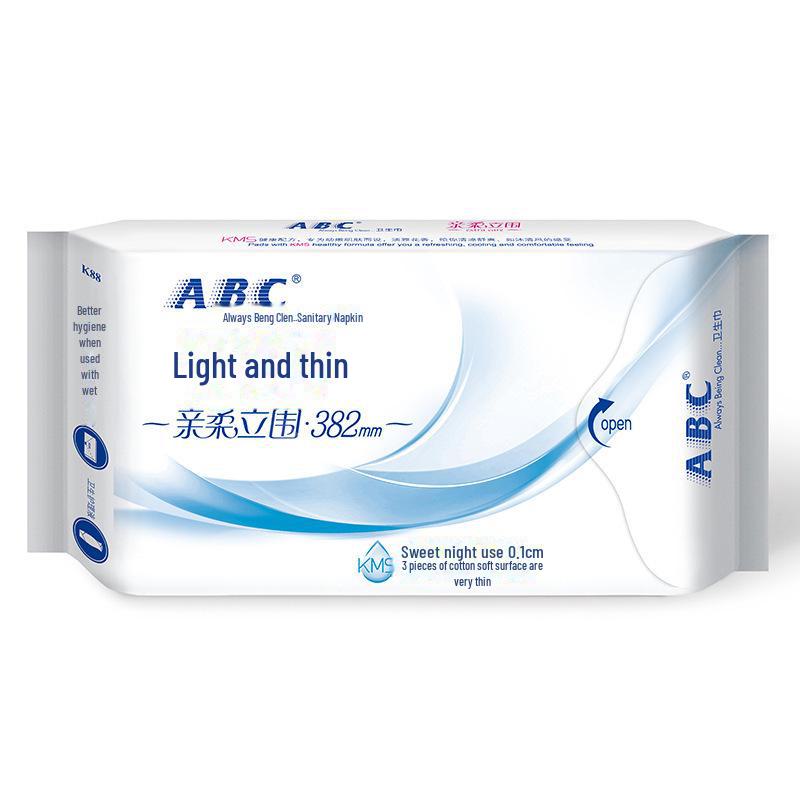 Șervețele sanitare ultra-subțiri pentru zi și noapte ABC cu tehnologie K11K12 - Gamă completă.