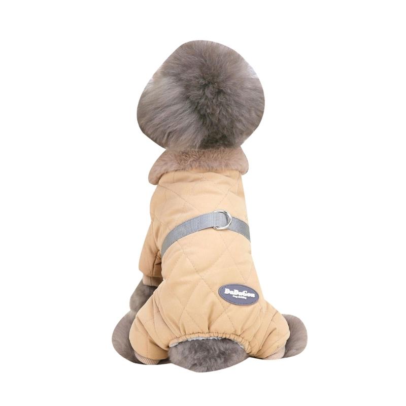 

Dogs Warm Coat for Outdoor Activity Puppy Clothes Cats Windproof Jumpsuit Fashion Dog Clothes Chihuahuas Teddydog Outfit S хаки