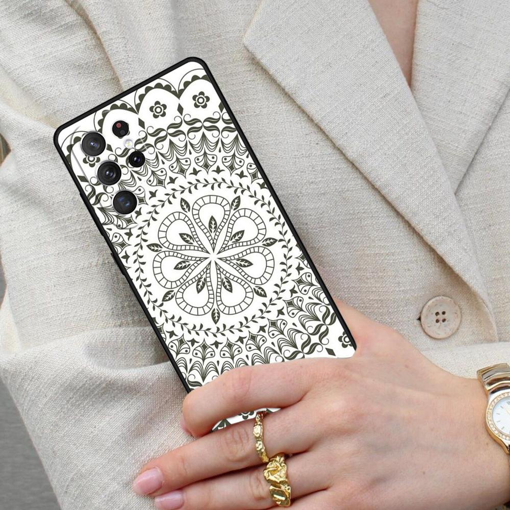 MARBLE MANDALA FLOWER FLORAL Cell Phone Case for Samsung Galaxy S26 Ultra S25 S24 S23 S22 S21 S20 Note10 Cover