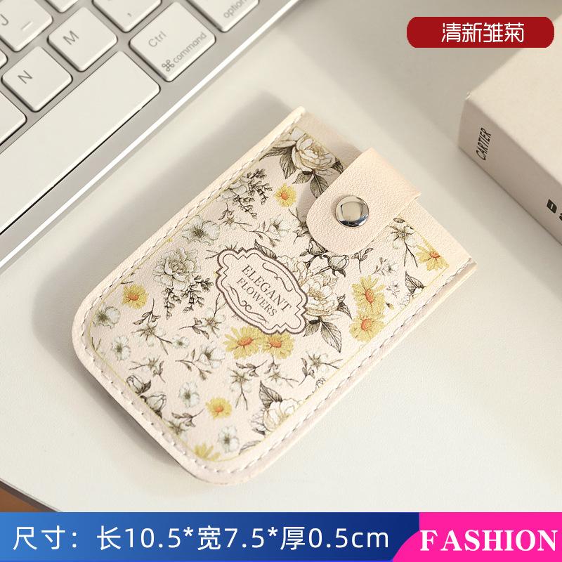 

Credit Card Holder Pull-Out Cards Organizer With 4 Card Slots, Flowers Small Woman Wallet Slim Wallet For Womens And Girls One Size