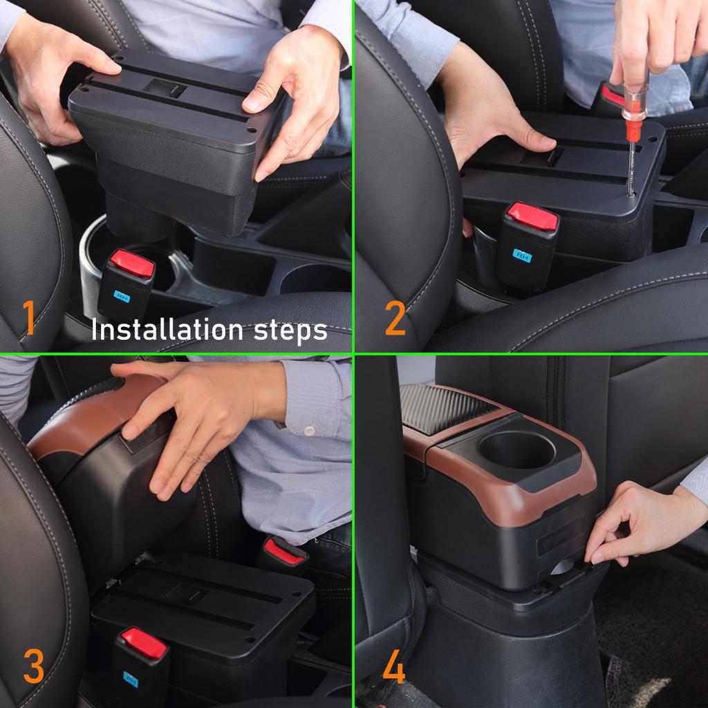 For Seat Ibiza Armrest Box For Seat Ibiza 6j Ibiza 6L Car Armrest Auto Storage Box Retrofit Parts Interior Car Accessories Arm