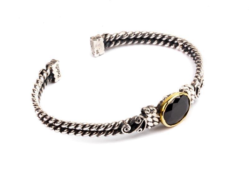 Bebello [Bs-304] 925 Silver Onyx Bangle Bracelet