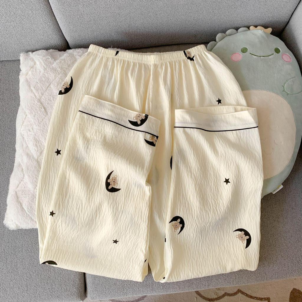 Cloud Cotton Women's Autumn Pajama Set: Long Sleeve, Long Pants, Cute & Casual Homewear, Wearable Outdoors