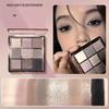 9-Color Multifunctional Eyeshadow Palette, Matte & Shimmer Effects - Low To High Key, Earthy & Neutral Tones, Long-Lasting Cream Texture for Daily Use
