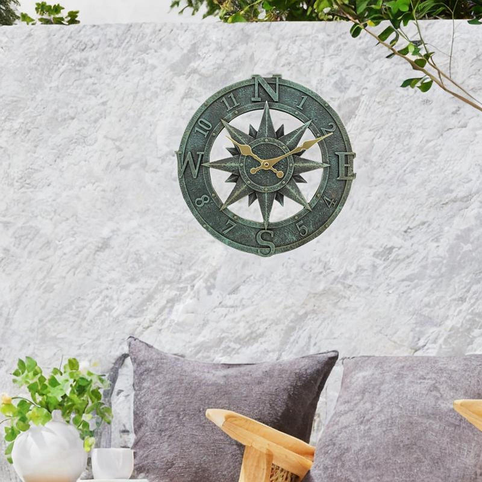

Настінний годинник, Водонепроникна смоляна прикраса IP44, Декор для дитячої кімнати, Вітальні, Кафе, зелений