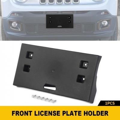 Front License Plate Bracket Holder Bumper Mount Nameplate for Jeep Renegade15-18