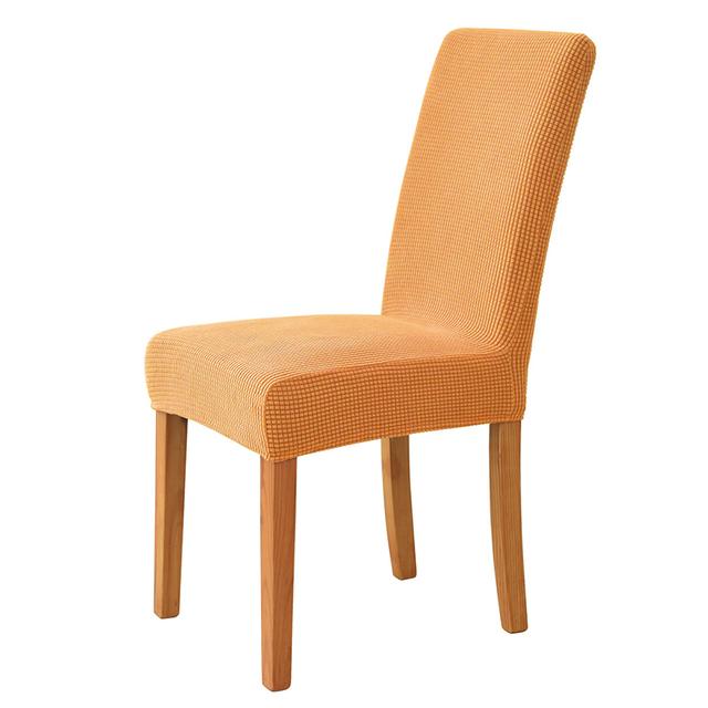 Universal Jacquard-Patterned Chair Cover Stretchy Solid Color Chair Covers Dining Room Wedding Hotel Banquet Event Home Decor Washable Seat Case