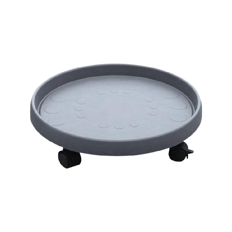 

Round Plant Stand with Wheels Plant Stand Rolling Planter Stand with Swiveling Caster for Indoor Outdoor Plant Stand M темно-сірий колір
