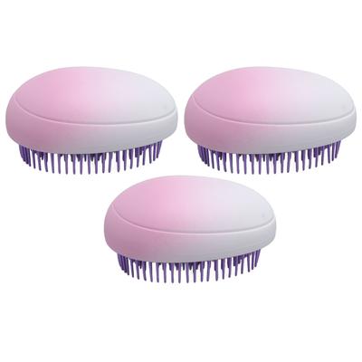 3pcs Detangling Hair Brush Elastic Bristle Wet Dry Use Small Wet Hair Massage Comb for Home Travel