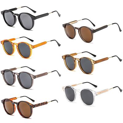 Trendy Unisex Round Traveling Retro Unisex UV400 Driving Classic Alloy Leg Sun Glasses Sunglasses Women Outdoor Sports Men