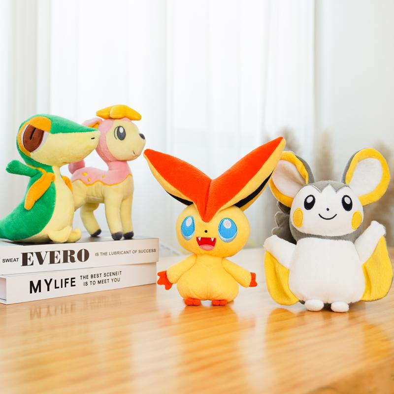 41 Style Newest Pokemon Plush Toys Victini Tepig Deerling Nivy Emolga Stuffed Kawaii Claw Machine Doll Room Decor Children Gifts