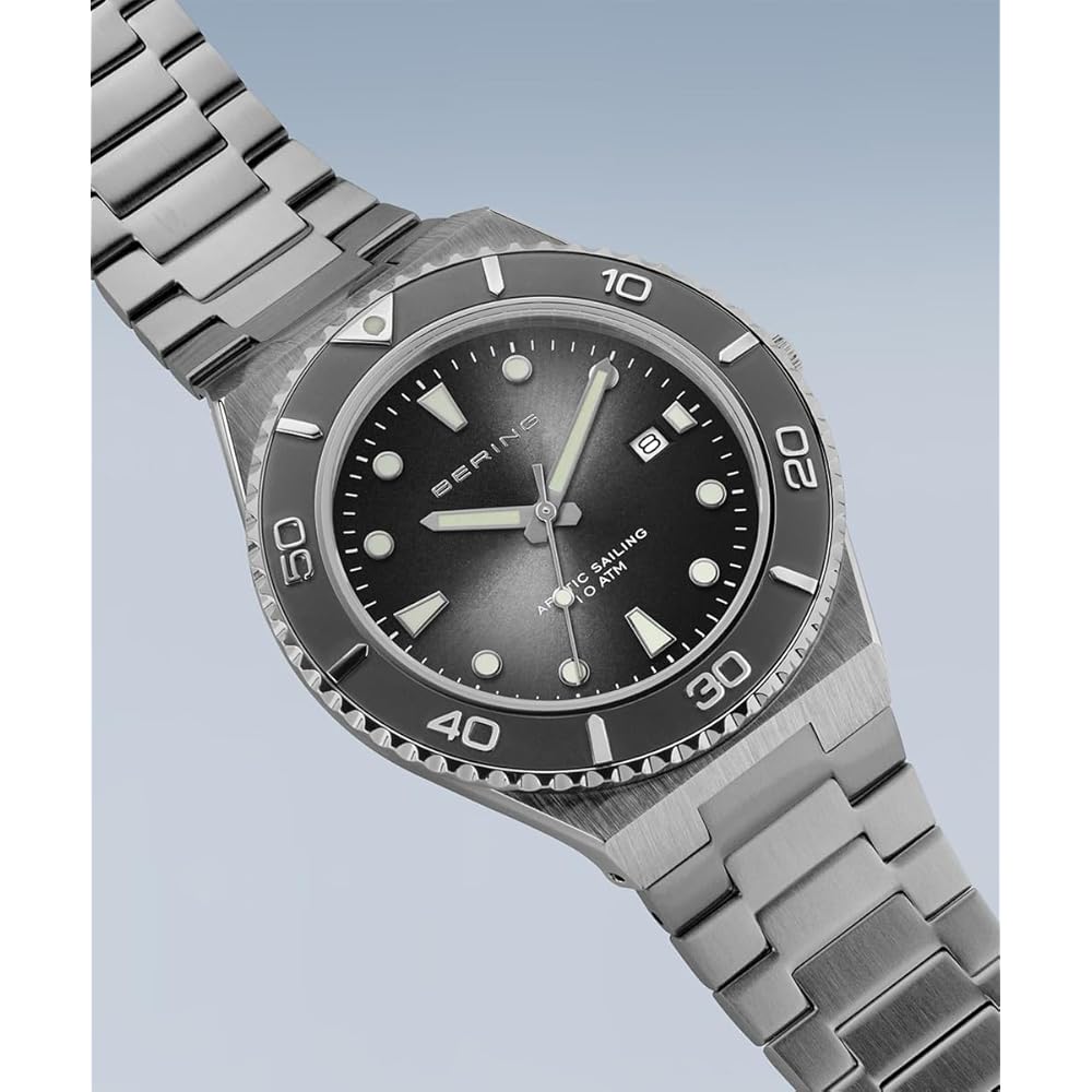 [Offiziell importiert] BERING Herren & Damen (Unisex) Analoge Quarzuhr, Uhr der Arctic Collection, Gliederarmband, 18940-777, Langzeitgarantie, Saphir