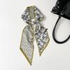 Double-layer scarf, streamer, women's cashew print silk scarf, long strip, high-end sense binding bag decoration, suit scarf, silk scarf wholesale