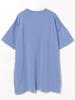 Beams Heart Printed Tee with Smile One Size Women's Embroidery, Blue,
