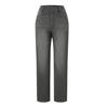 Women's Straight Leg Jeans Pull-On High Waisted Cropped Denim Pants Stretchy Ankle Jeans for Daily Wear Outings