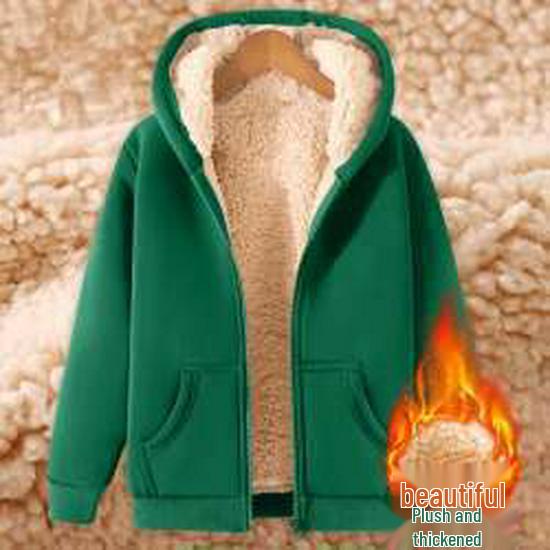Men's Lambswool Hooded Zipper Cardigan: Warm, Versatile, Plus Velvet, Autumn/Winter Style