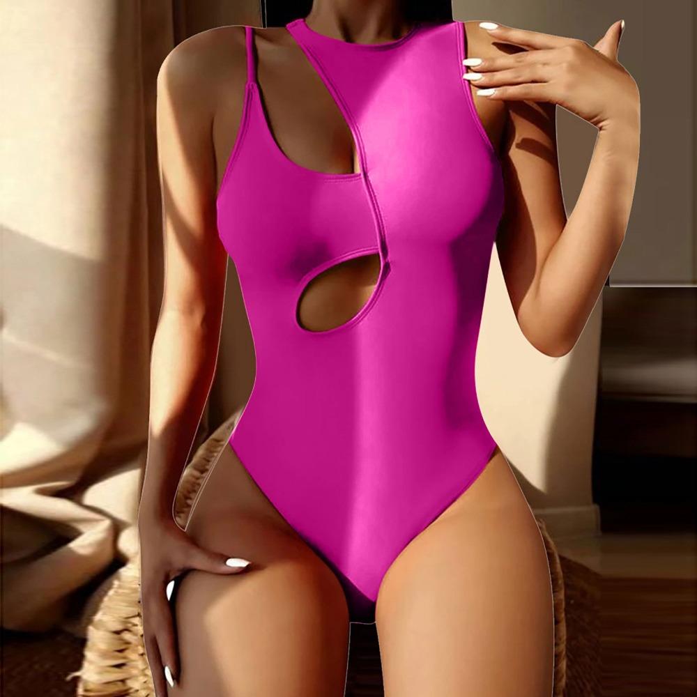 European and American One-piece Swimsuit Hollow Multi-color Shoulder Sexy Bikini