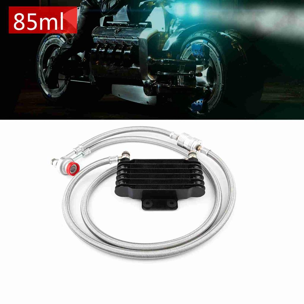 85ml Oil Cooler Engine Oil Cooling   System Kit for GY6 100 -150  Engine Black