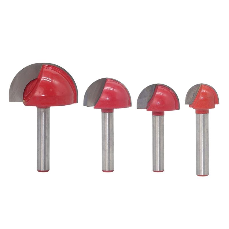 

4/5 Pcs Shank Cove Box Router Bit Cutting Diameter Solid Carbide Double Flute Core Box Round Nose Woodworking Tool 1