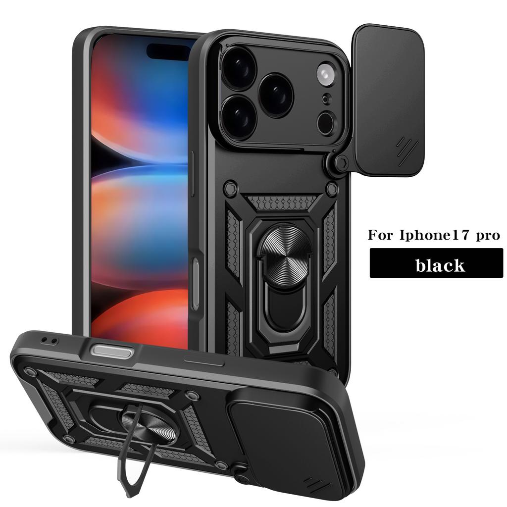 For iPhone 17 16 Pro Max Armored Protective Shell With Magnetic Ring For iPhone 17 Air 16E Phone Case With Camera Protection
