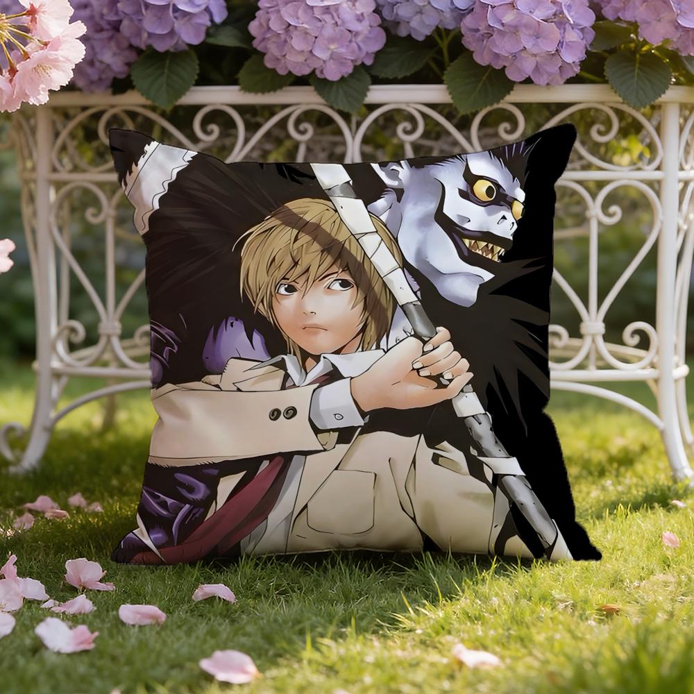 Anime D-Death N-Note Cushion Cover Home & Car Dual-Scene Pillow Cover: Reversible for Premium Comfort