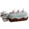 Cartoon Cherry Cake Pencil Case - Korean Style, Large Capacity, Multi-use for Female Students
