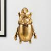 Beetles Wall Hanging Ornament Golden Artwork Walls Sculpture Decoration for Bedroom