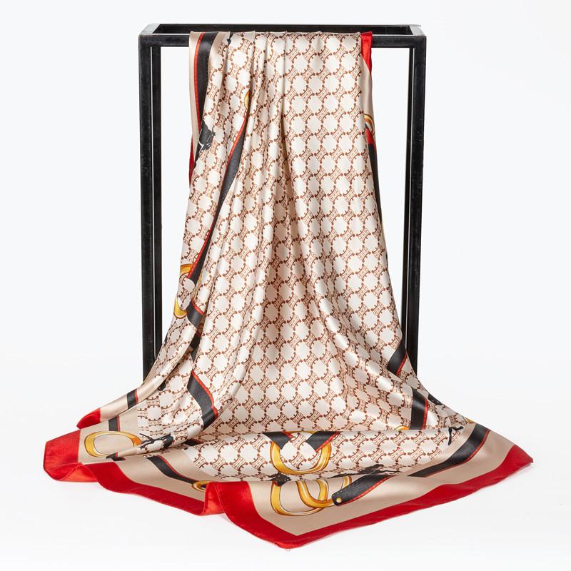 90 Large Square Scarves, Silk Scarves, Women'S Imitation Silk Fashion Shirts, Small Square Scarves, Mother Scarves.