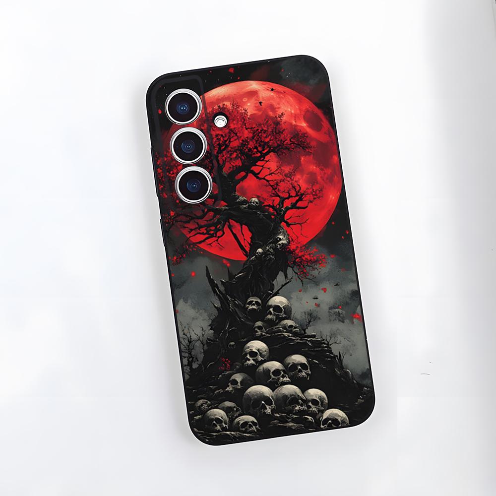 Skull Horror Patterns Phone Case For Samsung A25 A13 A33 5G A54 A36 A35 A56 A52 A14 Shockproof Soft Cover
